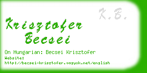 krisztofer becsei business card